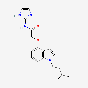 molecular formula C18H22N4O2 B11002900 N-(1H-imidazol-2-yl)-2-{[1-(3-methylbutyl)-1H-indol-4-yl]oxy}acetamide 