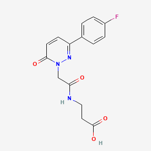 molecular formula C15H14FN3O4 B11002967 N-{[3-(4-fluorophenyl)-6-oxopyridazin-1(6H)-yl]acetyl}-beta-alanine 