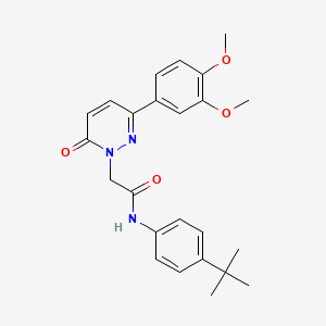 molecular formula C24H27N3O4 B11002997 N-(4-tert-butylphenyl)-2-[3-(3,4-dimethoxyphenyl)-6-oxopyridazin-1(6H)-yl]acetamide 