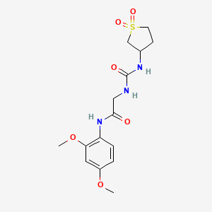 molecular formula C15H21N3O6S B11003038 N-(2,4-dimethoxyphenyl)-N~2~-[(1,1-dioxidotetrahydrothiophen-3-yl)carbamoyl]glycinamide 