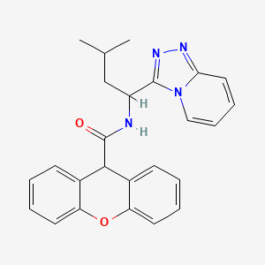 molecular formula C25H24N4O2 B11003145 N-[3-methyl-1-([1,2,4]triazolo[4,3-a]pyridin-3-yl)butyl]-9H-xanthene-9-carboxamide 