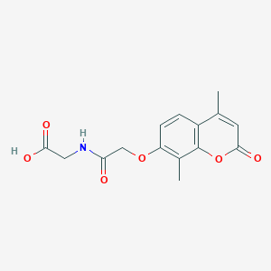 molecular formula C15H15NO6 B11003183 N-{[(4,8-dimethyl-2-oxo-2H-chromen-7-yl)oxy]acetyl}glycine 