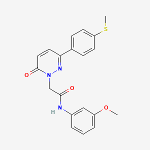 molecular formula C20H19N3O3S B11003255 N-(3-methoxyphenyl)-2-{3-[4-(methylsulfanyl)phenyl]-6-oxopyridazin-1(6H)-yl}acetamide 
