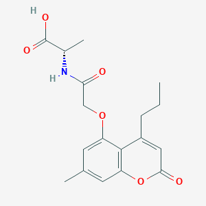 molecular formula C18H21NO6 B11003264 N-{[(7-methyl-2-oxo-4-propyl-2H-chromen-5-yl)oxy]acetyl}-L-alanine 