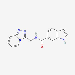 molecular formula C16H13N5O B11003277 N-([1,2,4]triazolo[4,3-a]pyridin-3-ylmethyl)-1H-indole-6-carboxamide 
