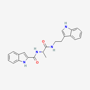 molecular formula C22H22N4O2 B11003336 N-[(2S)-1-{[2-(1H-indol-3-yl)ethyl]amino}-1-oxopropan-2-yl]-1H-indole-2-carboxamide 