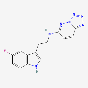 molecular formula C14H12FN7 B11003350 N-[2-(5-fluoro-1H-indol-3-yl)ethyl]tetrazolo[1,5-b]pyridazin-6-amine 