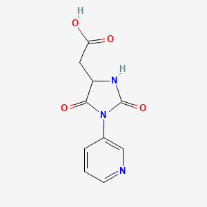 molecular formula C10H9N3O4 B11003354 [2,5-Dioxo-1-(pyridin-3-yl)imidazolidin-4-yl]acetic acid 