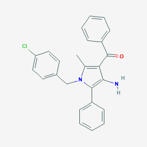 {4-Amino-1-[(4-chlorophenyl)methyl]-2-methyl-5-phenyl-1H-pyrrol-3-yl}(phenyl)methanone