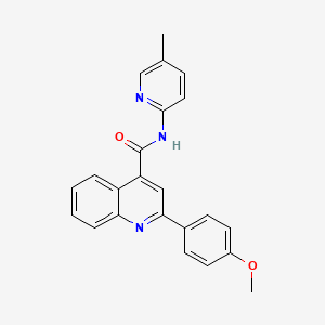 molecular formula C23H19N3O2 B11003520 2-(4-methoxyphenyl)-N-(5-methylpyridin-2-yl)quinoline-4-carboxamide 