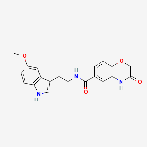 molecular formula C20H19N3O4 B11003563 N-[2-(5-methoxy-1H-indol-3-yl)ethyl]-3-oxo-3,4-dihydro-2H-1,4-benzoxazine-6-carboxamide 