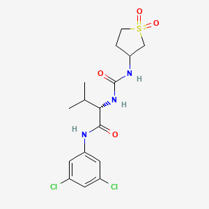 molecular formula C16H21Cl2N3O4S B11003643 N-(3,5-Dichlorophenyl)-N~2~-[(1,1-dioxidotetrahydro-3-thiophenyl)carbamoyl]valinamide 
