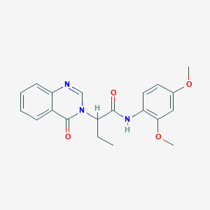 molecular formula C20H21N3O4 B11003698 N-(2,4-dimethoxyphenyl)-2-(4-oxoquinazolin-3(4H)-yl)butanamide 