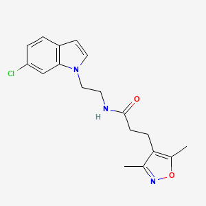 molecular formula C18H20ClN3O2 B11003906 N-[2-(6-chloro-1H-indol-1-yl)ethyl]-3-(3,5-dimethyl-1,2-oxazol-4-yl)propanamide 