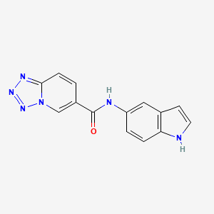 molecular formula C14H10N6O B11003942 N-(1H-indol-5-yl)tetrazolo[1,5-a]pyridine-6-carboxamide 
