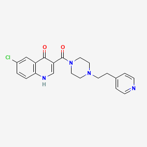 molecular formula C21H21ClN4O2 B11004280 (6-Chloro-4-hydroxyquinolin-3-yl){4-[2-(pyridin-4-yl)ethyl]piperazin-1-yl}methanone 