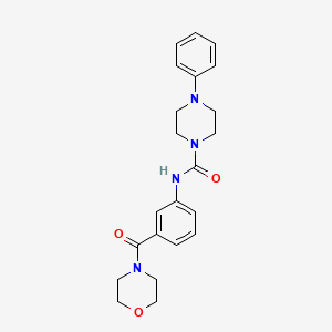 molecular formula C22H26N4O3 B11004462 N-[3-(morpholin-4-ylcarbonyl)phenyl]-4-phenylpiperazine-1-carboxamide 