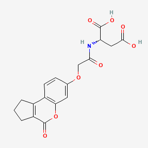 molecular formula C18H17NO8 B11004485 N-{[(4-oxo-1,2,3,4-tetrahydrocyclopenta[c]chromen-7-yl)oxy]acetyl}-L-aspartic acid 