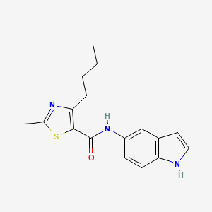molecular formula C17H19N3OS B11004832 4-butyl-N-(1H-indol-5-yl)-2-methyl-1,3-thiazole-5-carboxamide 