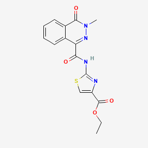 molecular formula C16H14N4O4S B11004848 Ethyl 2-{[(3-methyl-4-oxo-3,4-dihydrophthalazin-1-yl)carbonyl]amino}-1,3-thiazole-4-carboxylate 