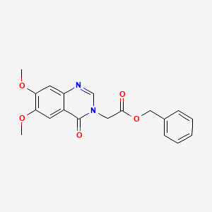 molecular formula C19H18N2O5 B11004882 benzyl (6,7-dimethoxy-4-oxoquinazolin-3(4H)-yl)acetate 