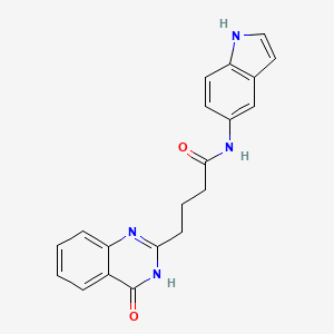 molecular formula C20H18N4O2 B11005109 4-(4-hydroxyquinazolin-2-yl)-N-(1H-indol-5-yl)butanamide 