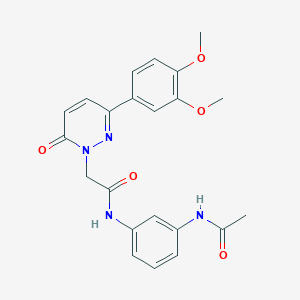 molecular formula C22H22N4O5 B11005175 N-[3-(acetylamino)phenyl]-2-[3-(3,4-dimethoxyphenyl)-6-oxopyridazin-1(6H)-yl]acetamide 