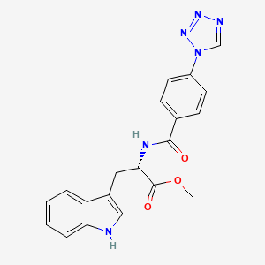 molecular formula C20H18N6O3 B11005360 methyl N-{[4-(1H-tetrazol-1-yl)phenyl]carbonyl}-L-tryptophanate 