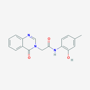 molecular formula C17H15N3O3 B11005805 N-(2-hydroxy-4-methylphenyl)-2-(4-oxoquinazolin-3(4H)-yl)acetamide 