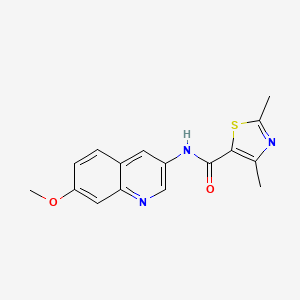 molecular formula C16H15N3O2S B11005815 N-(7-methoxyquinolin-3-yl)-2,4-dimethyl-1,3-thiazole-5-carboxamide 