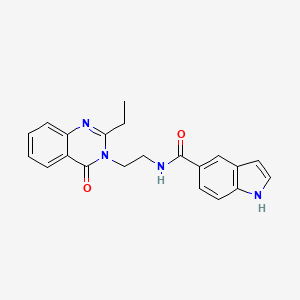 molecular formula C21H20N4O2 B11005818 N-[2-(2-ethyl-4-oxoquinazolin-3(4H)-yl)ethyl]-1H-indole-5-carboxamide 