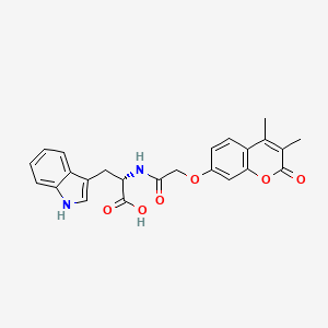 molecular formula C24H22N2O6 B11005878 N-{[(3,4-dimethyl-2-oxo-2H-chromen-7-yl)oxy]acetyl}-L-tryptophan 