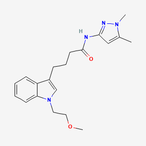 molecular formula C20H26N4O2 B11005881 N-(1,5-dimethyl-1H-pyrazol-3-yl)-4-[1-(2-methoxyethyl)-1H-indol-3-yl]butanamide 