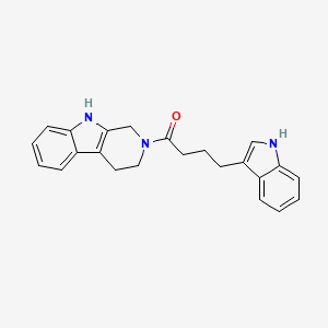 molecular formula C23H23N3O B11005913 4-(1H-indol-3-yl)-1-(1,3,4,9-tetrahydro-2H-beta-carbolin-2-yl)butan-1-one 