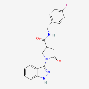 molecular formula C19H17FN4O2 B11006046 N-(4-fluorobenzyl)-1-(2H-indazol-3-yl)-5-oxopyrrolidine-3-carboxamide 