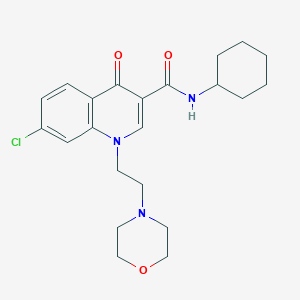 molecular formula C22H28ClN3O3 B110061 7-chloro-N-cyclohexyl-1-(2-morpholinoethyl)-4-oxo-1,4-dihydroquinoline-3-carboxamide CAS No. 913534-05-1