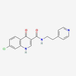 molecular formula C17H14ClN3O2 B11006125 7-chloro-4-hydroxy-N-[2-(pyridin-4-yl)ethyl]quinoline-3-carboxamide 