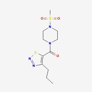 molecular formula C11H18N4O3S2 B11006177 [4-(Methylsulfonyl)piperazin-1-yl](4-propyl-1,2,3-thiadiazol-5-yl)methanone 