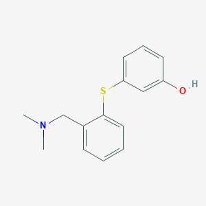 molecular formula C15H17NOS B110062 3-[2-(Dimethylaminomethyl)phenyl]sulfanylphenol CAS No. 127906-18-7