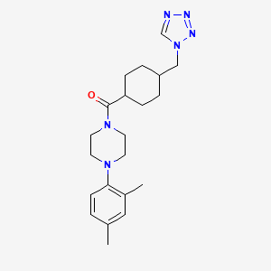 molecular formula C21H30N6O B11006345 1-(2,4-dimethylphenyl)-4-{[trans-4-(1H-tetrazol-1-ylmethyl)cyclohexyl]carbonyl}piperazine 