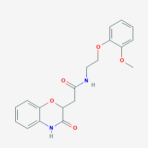 molecular formula C19H20N2O5 B11006386 N-[2-(2-methoxyphenoxy)ethyl]-2-(3-oxo-3,4-dihydro-2H-1,4-benzoxazin-2-yl)acetamide 
