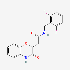 molecular formula C17H14F2N2O3 B11006457 N-(2,6-difluorobenzyl)-2-(3-hydroxy-2H-1,4-benzoxazin-2-yl)acetamide 