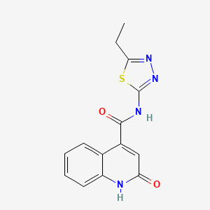 molecular formula C14H12N4O2S B11006471 N-(5-ethyl-1,3,4-thiadiazol-2-yl)-2-hydroxyquinoline-4-carboxamide 