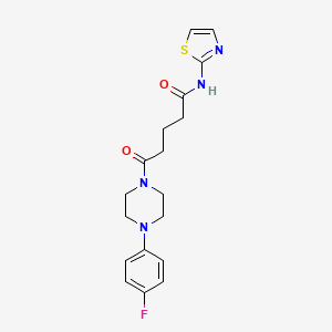 molecular formula C18H21FN4O2S B11006539 5-[4-(4-fluorophenyl)piperazin-1-yl]-5-oxo-N-(1,3-thiazol-2-yl)pentanamide 