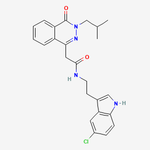 molecular formula C24H25ClN4O2 B11006762 N-[2-(5-chloro-1H-indol-3-yl)ethyl]-2-[3-(2-methylpropyl)-4-oxo-3,4-dihydrophthalazin-1-yl]acetamide 