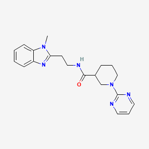 molecular formula C20H24N6O B11006879 N-[2-(1-methyl-1H-benzimidazol-2-yl)ethyl]-1-(pyrimidin-2-yl)piperidine-3-carboxamide 