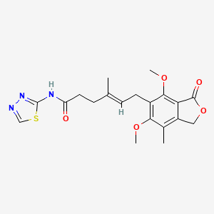 molecular formula C20H23N3O5S B11006923 (E)-6-(4,6-dimethoxy-7-methyl-3-oxo-1,3-dihydroisobenzofuran-5-yl)-4-methyl-N-(1,3,4-thiadiazol-2-yl)hex-4-enamide 