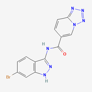 molecular formula C13H8BrN7O B11006958 N-(6-bromo-2H-indazol-3-yl)tetrazolo[1,5-a]pyridine-6-carboxamide 