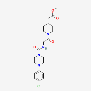 molecular formula C21H29ClN4O4 B11007125 methyl [1-(N-{[4-(4-chlorophenyl)piperazin-1-yl]carbonyl}glycyl)piperidin-4-yl]acetate 