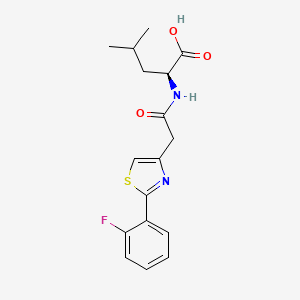 molecular formula C17H19FN2O3S B11007173 N-{[2-(2-fluorophenyl)-1,3-thiazol-4-yl]acetyl}-L-leucine 